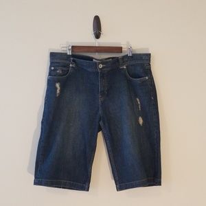 Wide leg Jean shorts